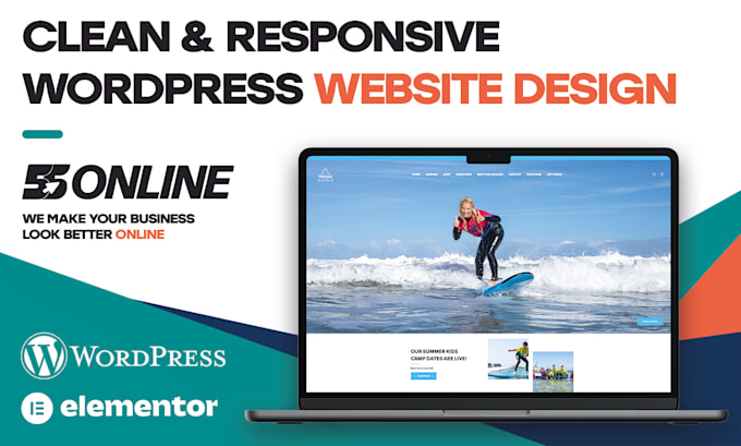Create modern and responsive wordpress website design by Fifty5_online ...