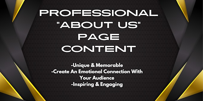 Create a unique about us page for your website by Ahinggold | Fiverr