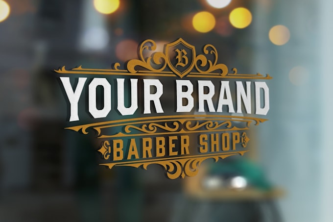 create a unique beautiful barber shop logo design