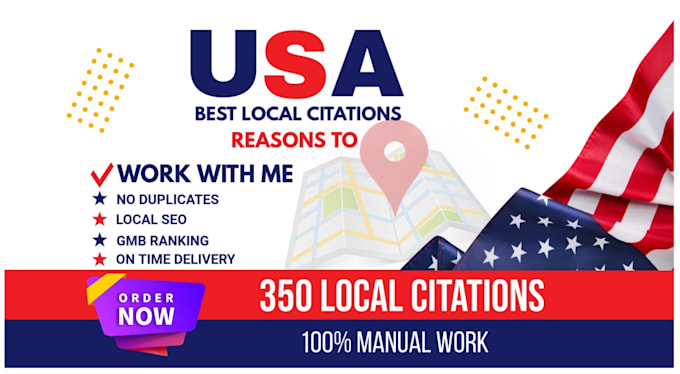 create high quality USA local citations to boost google SEO