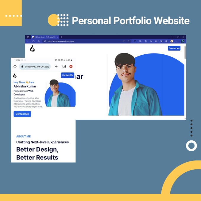 Design attractive personal portfolio website in tailwind css by ...