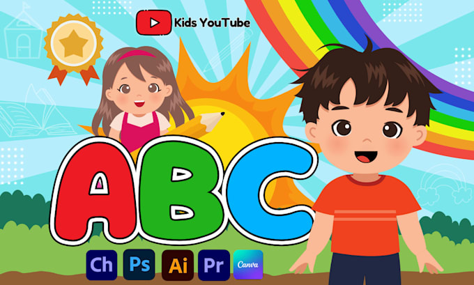 create kids learning videos and animation for youtube channels
