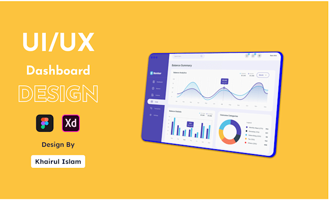 Do dashboard ui ux design, mobile app design in figma by Khairul33 | Fiverr