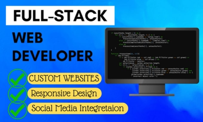 Be your full stack web developer in html, css and javascript by ...