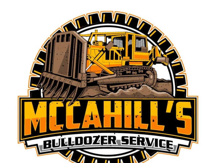 design modern bulldozer logo in my style