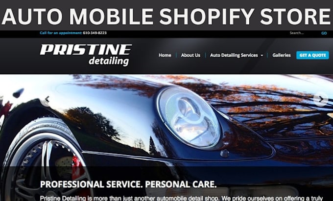 design automobile shopify auto detailing website auto cleaning store