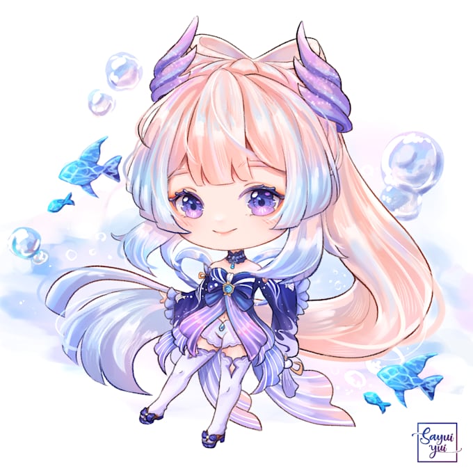 draw cute and detailed chibi character by request