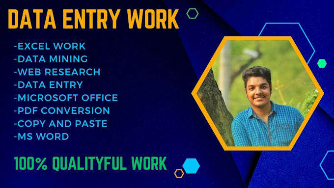 do data entry  and web research work