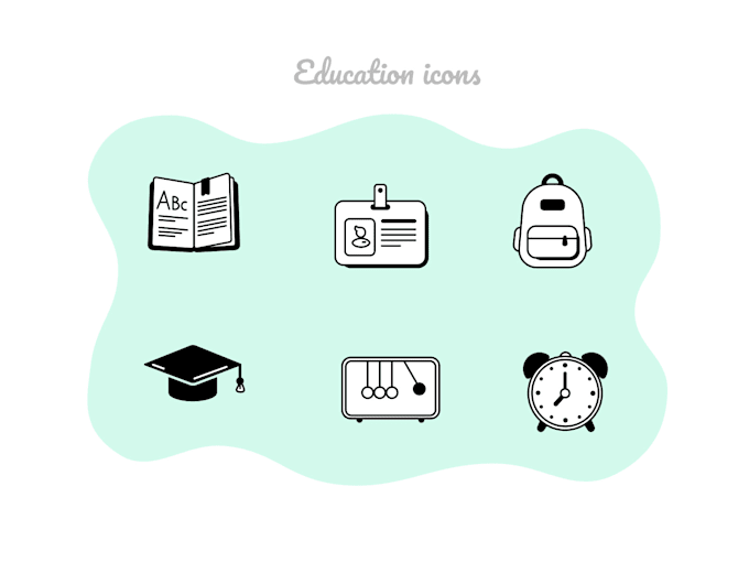 design custom vector hand drawn icon set