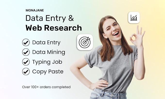do fast and accurate data entry and web research