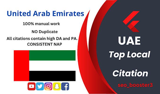 do uae, dubai local citations and directory submissions for local SEO backlinks