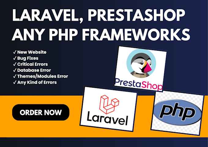 develop and fix laravel as well as PHP sites