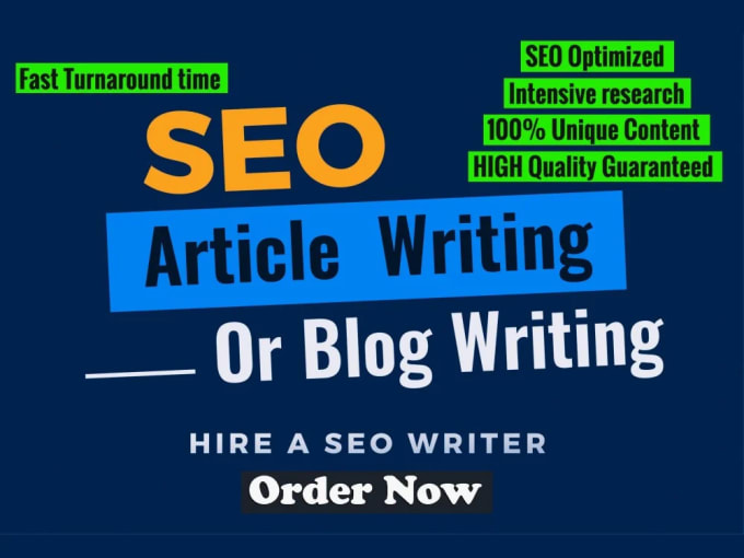 be SEO content writer for your blog, article, or website