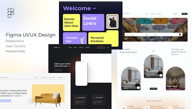 Create stunning user focused website ui ux design in figma by Dnnnik ...