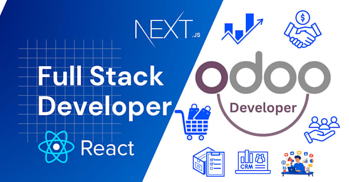 build react next js web apps and customize odoo CRM erp