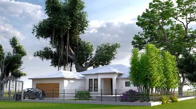 do architectural interior and exterior with 3d renders