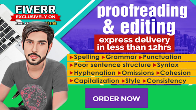 grammar check, spell check, copyedit and proofread english text