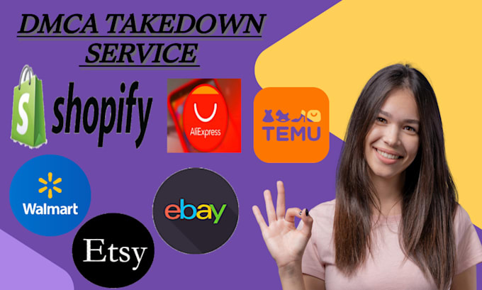 remove stolen listing copyright from shopify,walmart other store with by of dmca