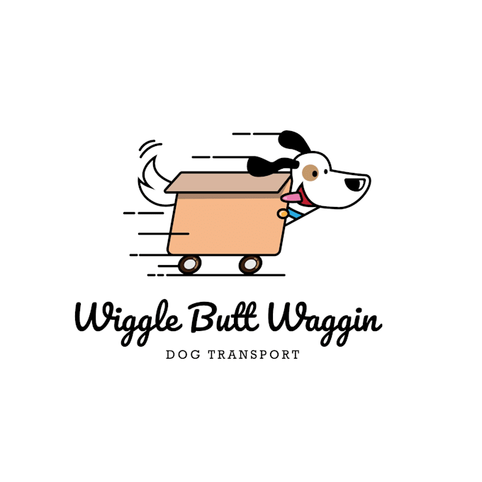 design looks nice dog transport animals logo