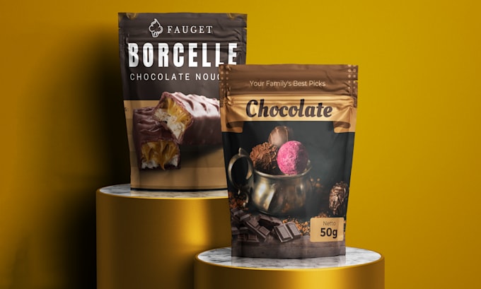 do pouch label design and box packaging design