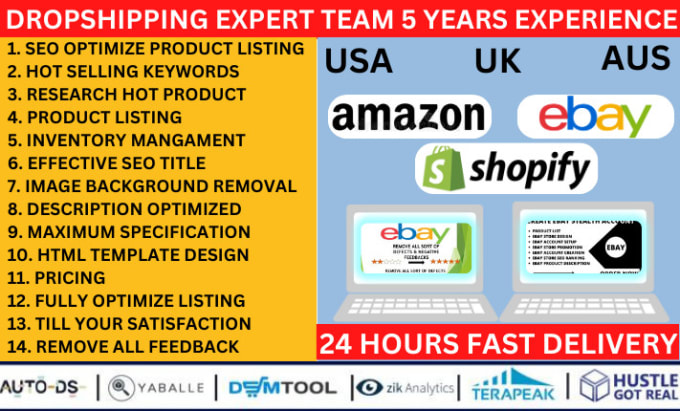 Do  to  dropshipping top listings by Mshahbazshah111