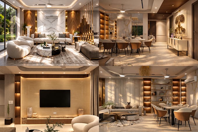 create a luxurious interior with 3d animation and renders