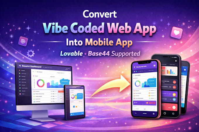 convert lovable base44 bubble app into mobile app