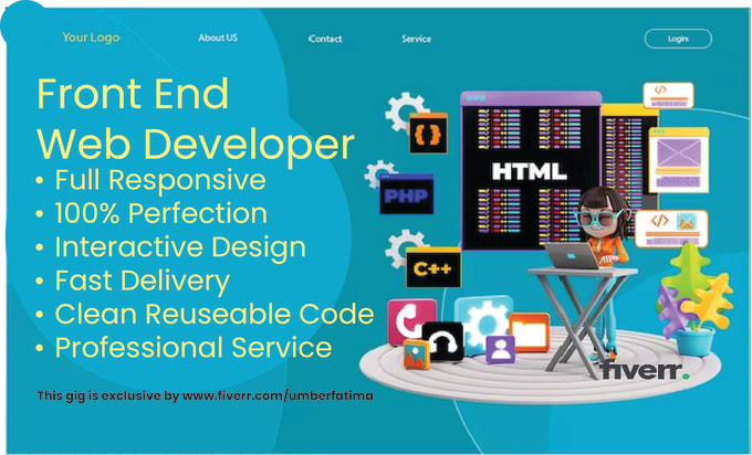 Be Your Front End Web Developer Using Css Html Bootstrap By Umberfatima Fiverr