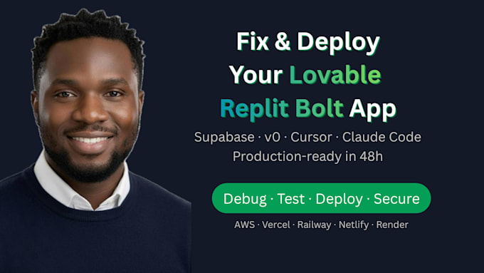 deploy  lovable, replit, bolt, cursor or claude code app to vercel, railway, AWS