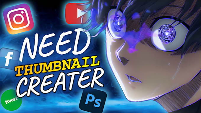 design youtube anime or manga thumbnails