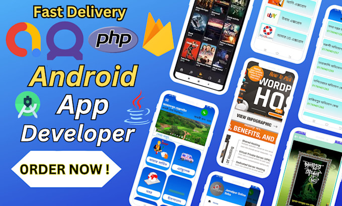 Create custom android apps using android studio by Badsha4290 | Fiverr