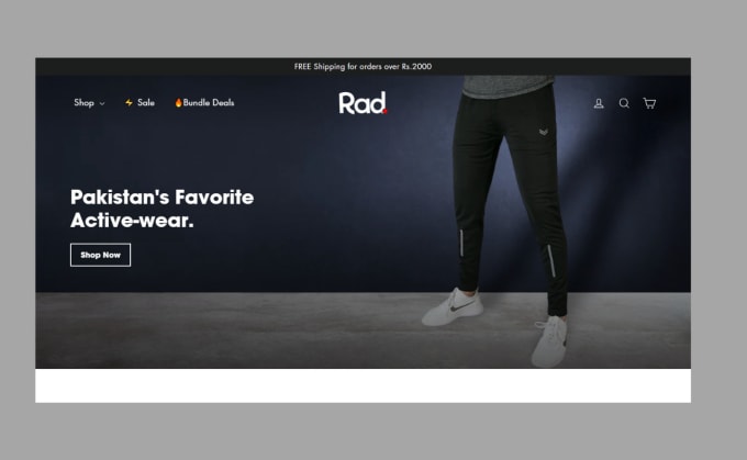Design athleisure shopify store activewear dropshipping website clothing website by Shopsorcerer Fiverr