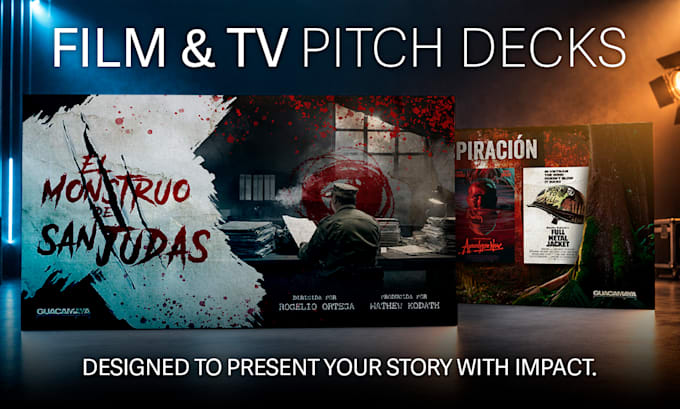 design a cinematic pitch deck for film and TV