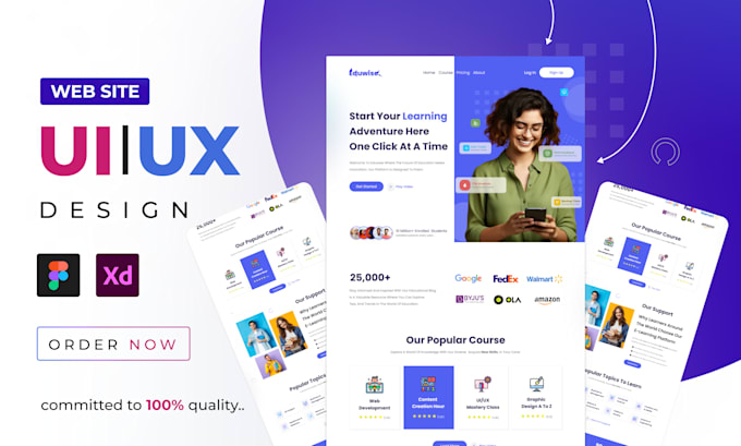 Do ui ux design, figma design, landing page ui ux by Rajib1khan | Fiverr