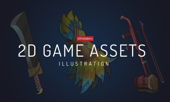 create professional 2d video game art and asset designs