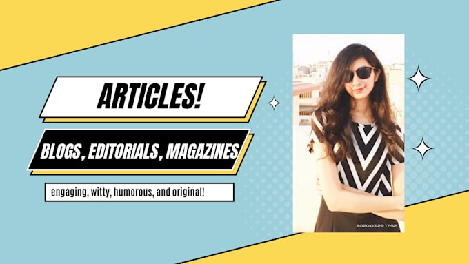 write articles for blogs, websites, magazines, editorials