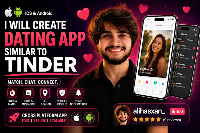 dating application similar to tinder for ios and android
