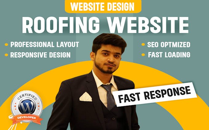 design premium roofing website, hvac, construction website