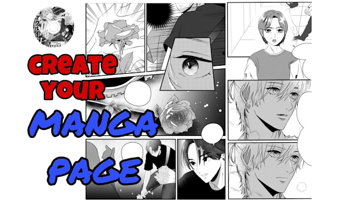 Draw comic page black and white style like manga by Anastacia_cia | Fiverr
