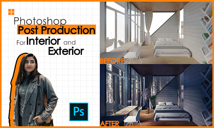 do photoshop editing of architectural images