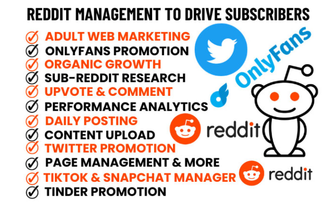 I will market onlyfans business adult web link promotion reddit management traffic