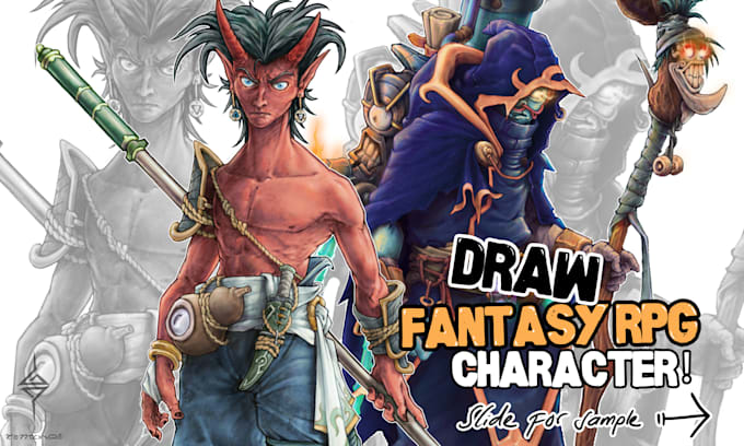 create fantasy character illustration for game, dnd and more