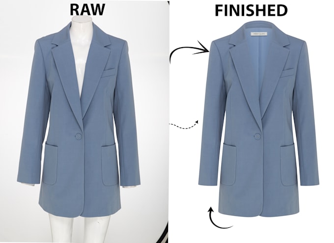 create invisible mannequin images with symmetry and clean neck joint