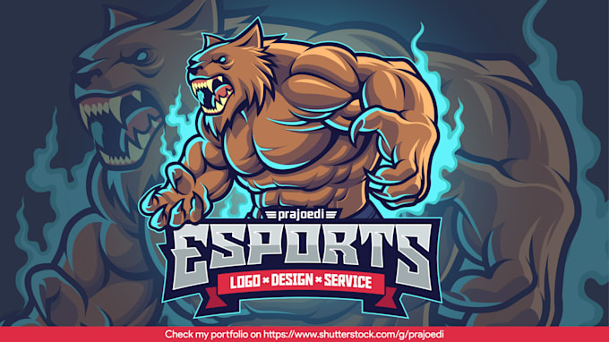design gaming, esport, youtube, twitch logo for you
