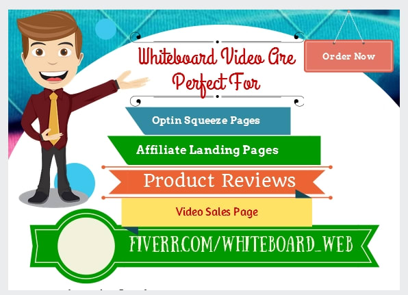 create an eye catching WHITEBOARD animation in 24h