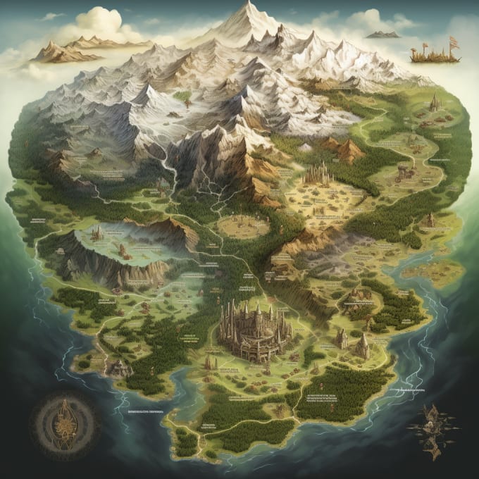 Make your fantasy map by cloboon fiverr