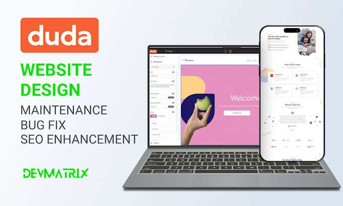 design custom duda website, website maintenance, bug fix and seo