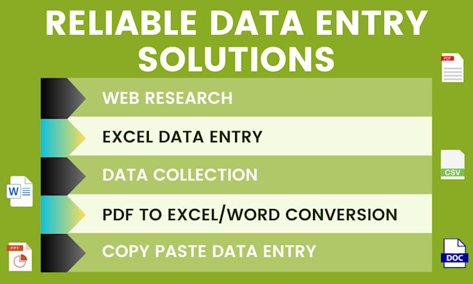 do accurate data entry, web research and copy paste