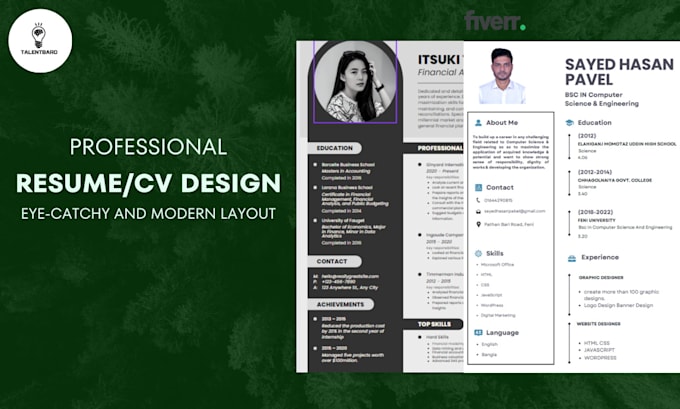 design resume, CV, cover letter in canva