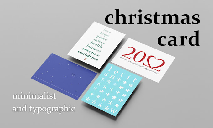 design your minimalistic and typographic christmas card